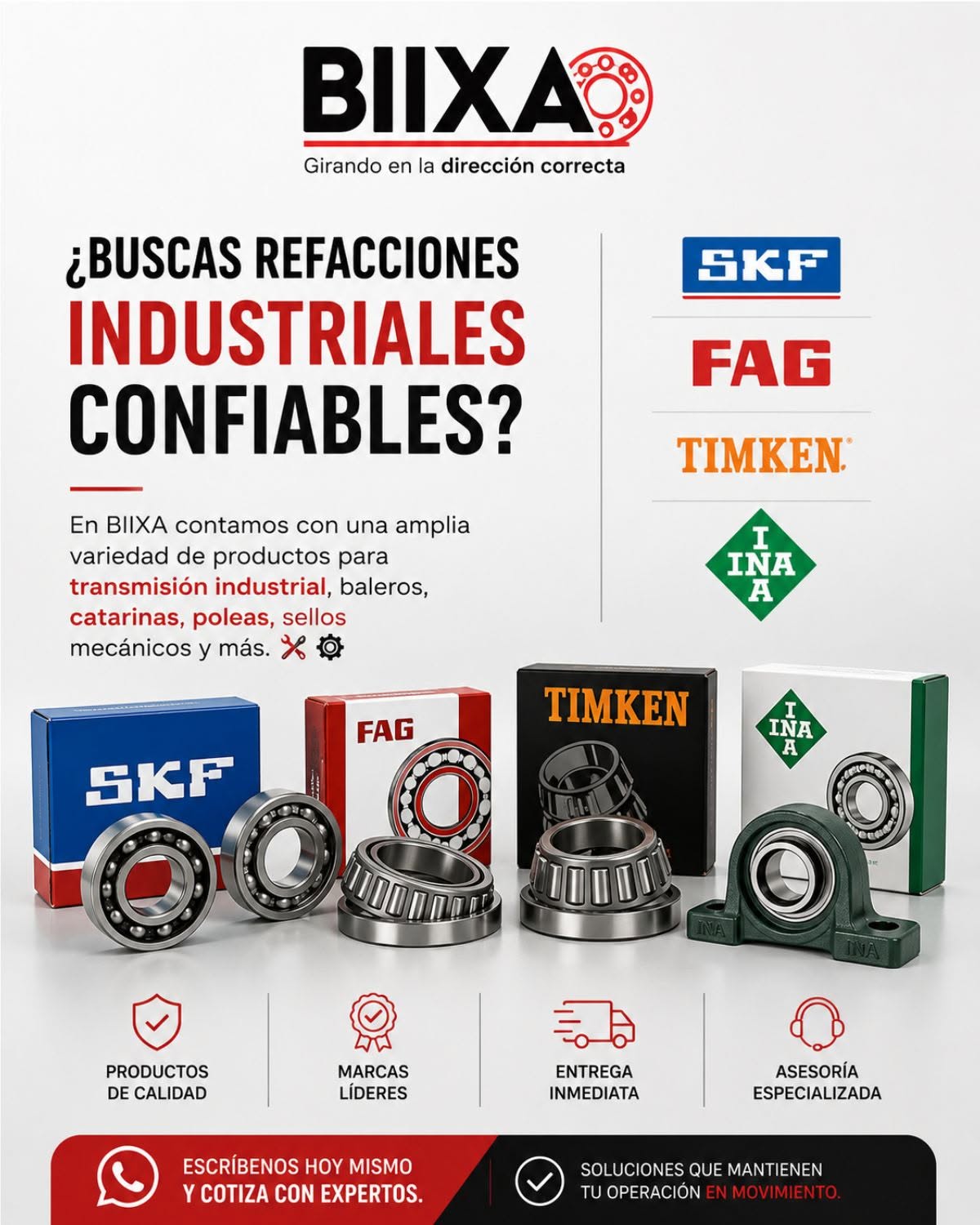 DISTRIBUIDOR DE BALEROS Y RODAMIENTOS INDUSTRIALES ORIGINALES